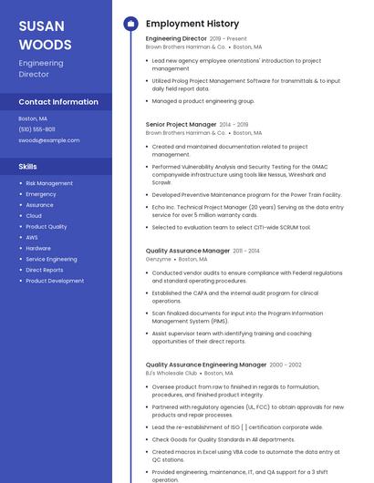 Engineering Director Resume