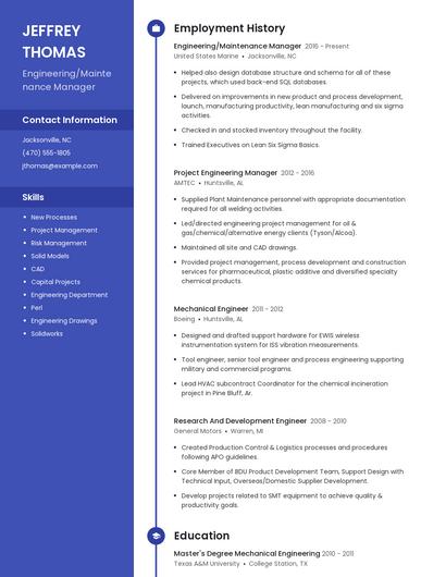 Resume example 4