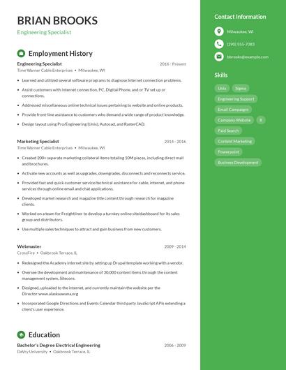 Resume example 4