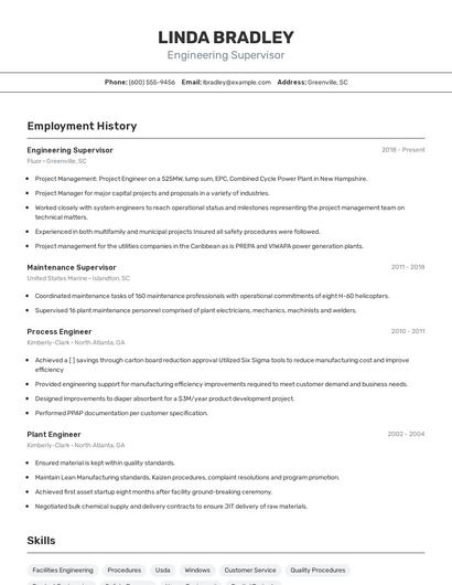 Resume example 2