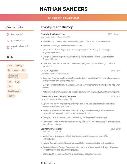 Resume example 3