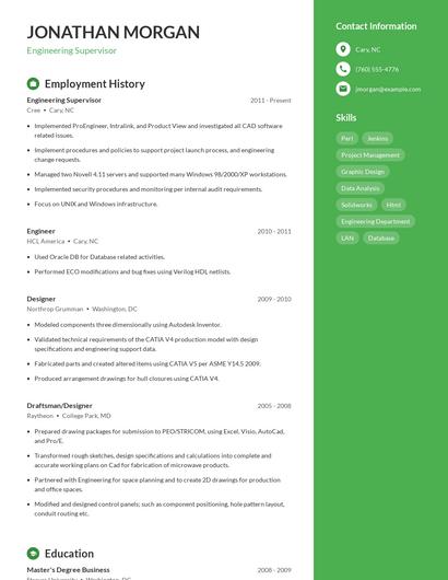 Resume example 5