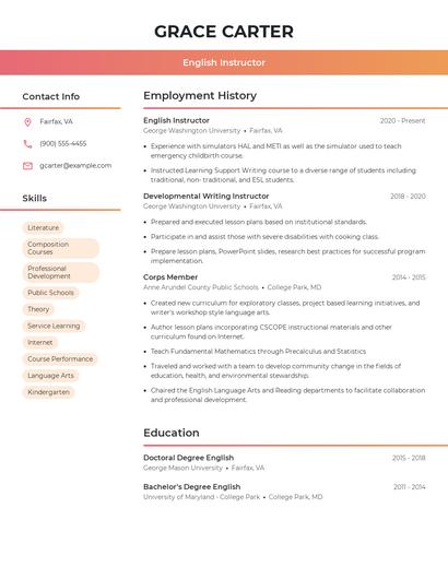 Resume example 3