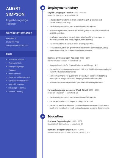 Resume example 4