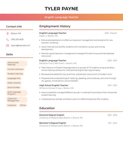 Resume example 3