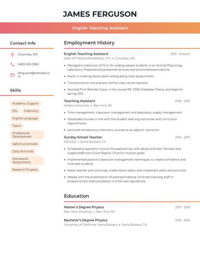 Resume example 3