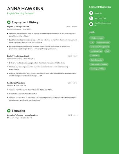 Resume example 5