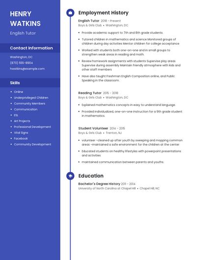Resume example 4