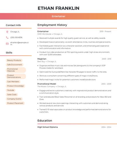 Resume example 3