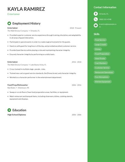 Resume example 5