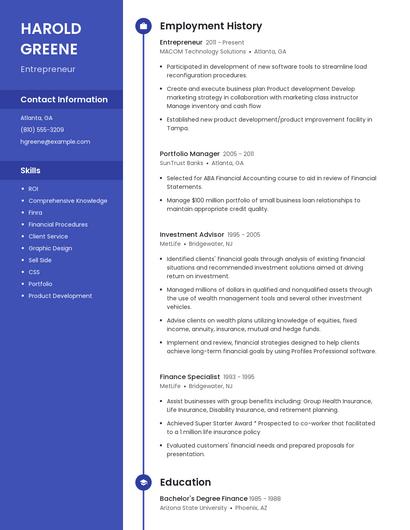 Resume example 5