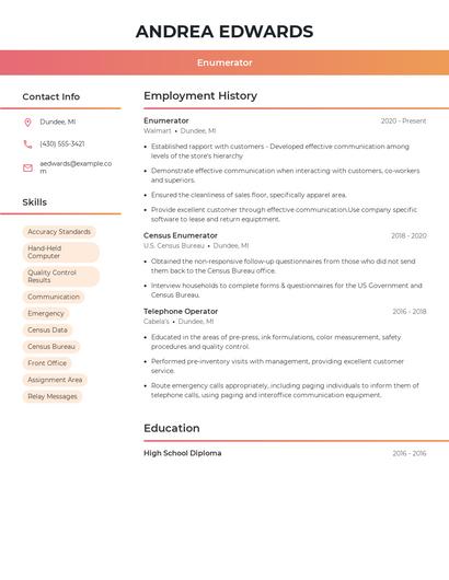 Enumerator Resume