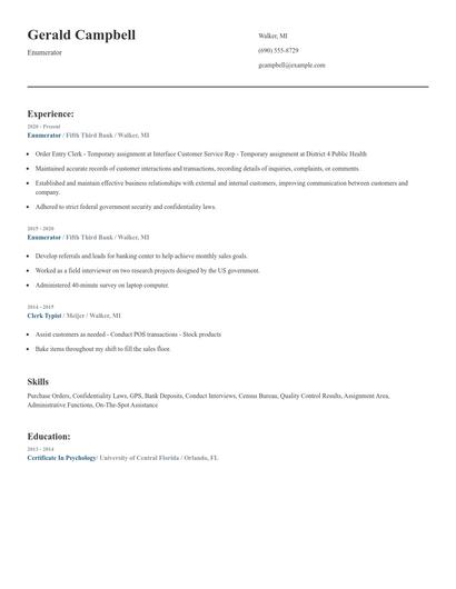 Enumerator Resume