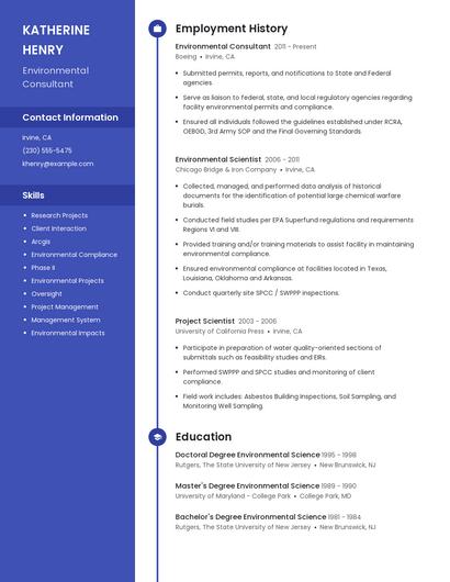 Resume example 5
