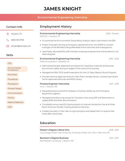Resume example 3