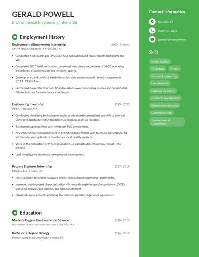 Resume example 4