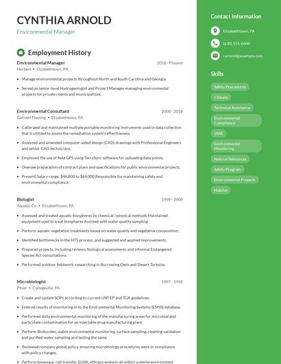 Resume example 5