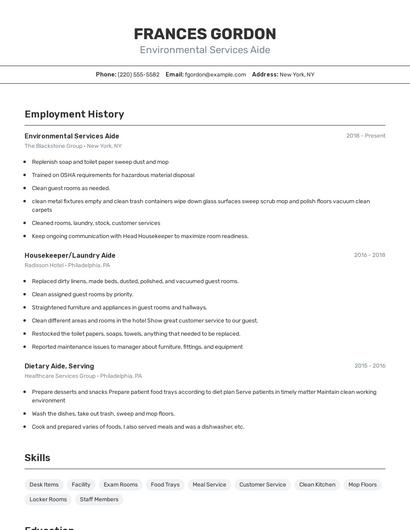Resume example 2