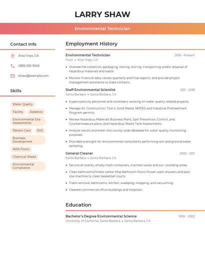 Resume example 3