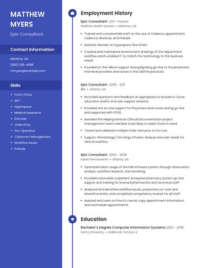 Resume example 5