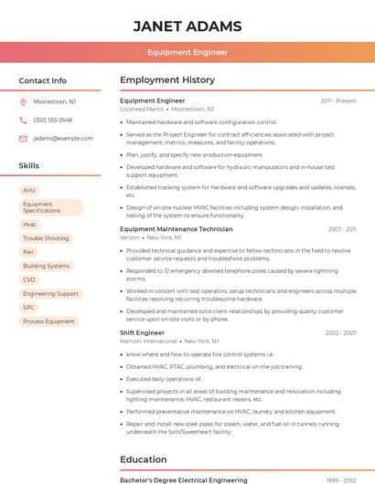Resume example 3