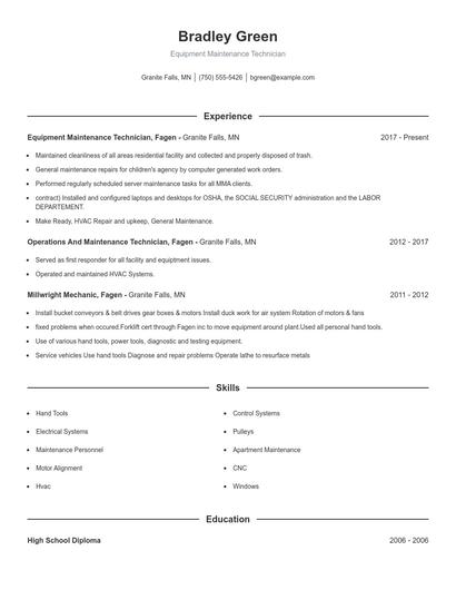 Resume example 1