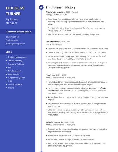 Resume example 5