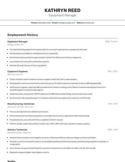 Resume example 2
