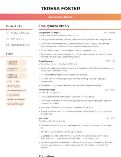 Resume example 3