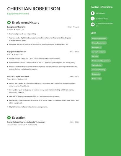 Resume example 4