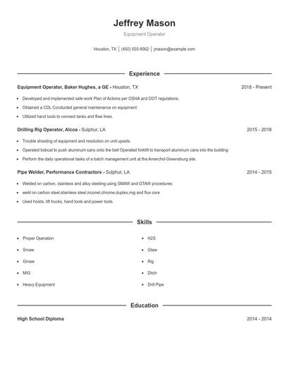Resume example 1