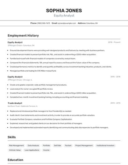 Resume example 2