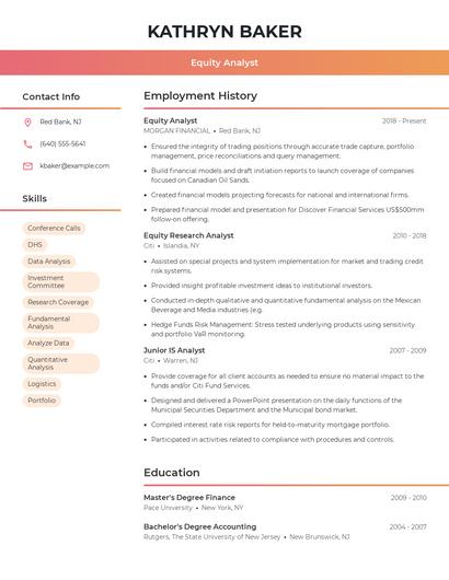 Resume example 3