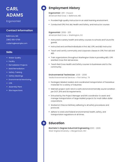 Ergonomist Resume