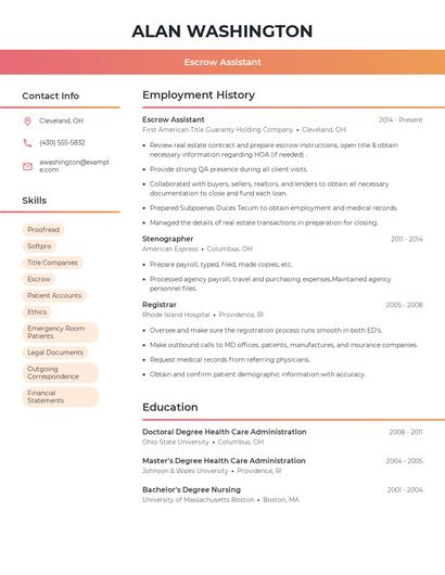 Resume example 3