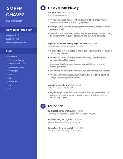 Resume example 5