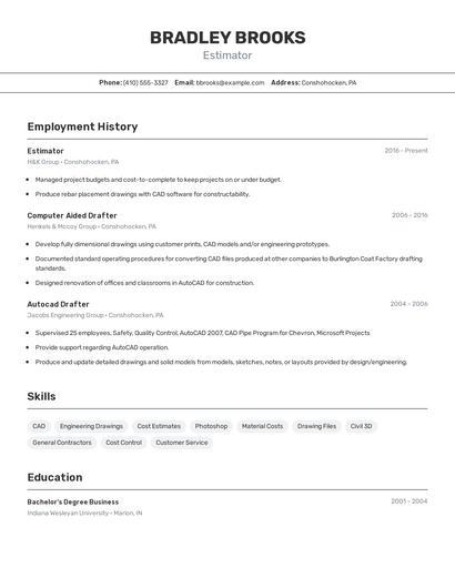Resume example 2