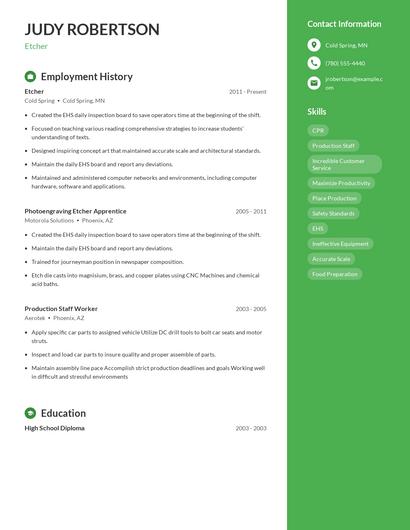 Etcher Resume
