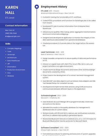 Resume example 5
