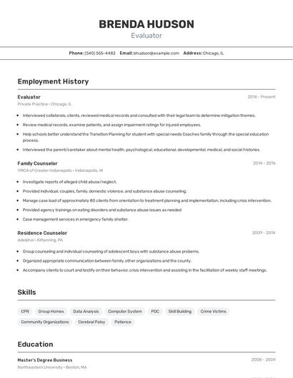 Resume example 2