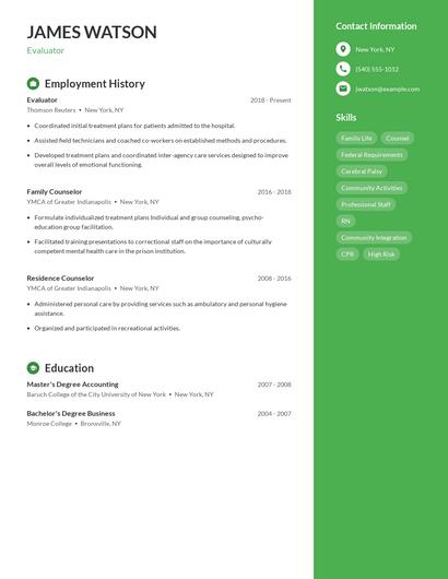 Resume example 5