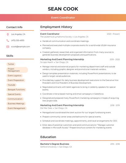 Resume example 3