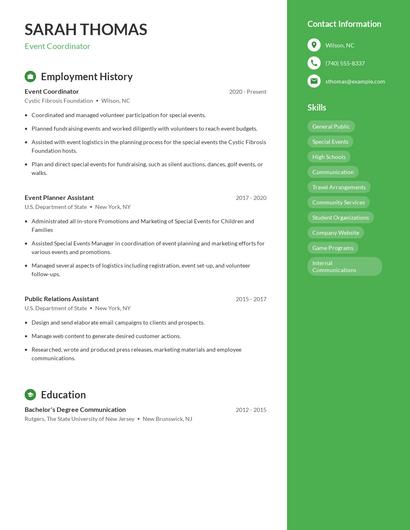 Resume example 5