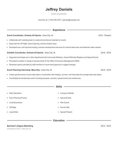 Resume example 1
