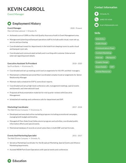 Resume example 5