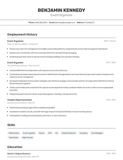 Resume example 2