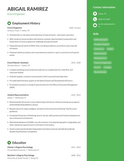 Resume example 5