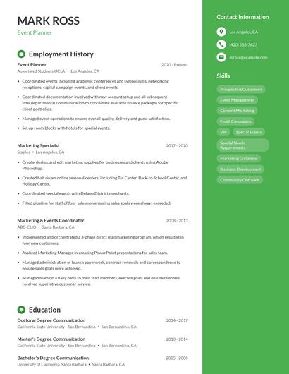 Resume example 5