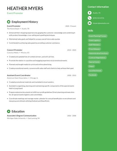 Resume example 5