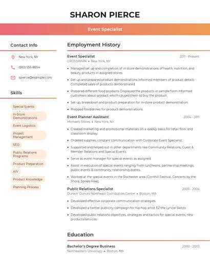 Resume example 3